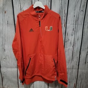 Adidas Miami Hurricanes windbreaker jacket size L